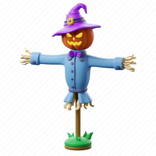 Scarecrow, halloween, decoration, ghost, horror, scary 3D illustration - Download on Iconfinder