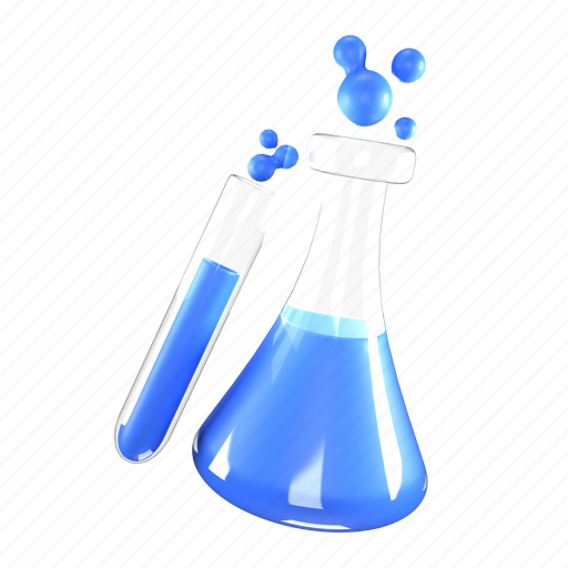 Laboratory, flask, 3d, analysis, background, beaker, biochemistry 3D illustration - Download on Iconfinder