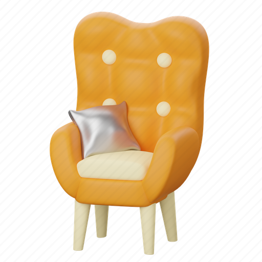 Chairs, seat, furniture, piece, interior, chair, sofa 3D illustration - Download on Iconfinder