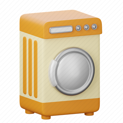 Washing, machine, electronic, appliance, household, laundry 3D illustration - Download on Iconfinder