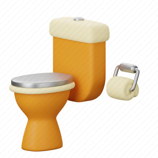 Toilet, bidet, restroom, bathroom, hygiene, wc, cleaning 3D illustration - Download on Iconfinder
