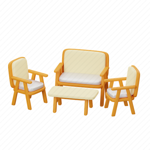 Garden, furniture, interior, chair, home, outdoor, seat 3D illustration - Download on Iconfinder