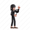 find, 3d character, 3d illustration, 3d render, 3d businesswoman, magnifying glass, search, look, solution, seo, search engine optimization, research, investigate, analysis, observer, inspect 