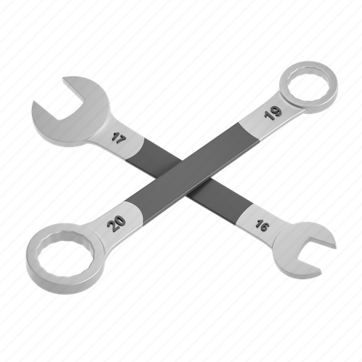 Spanner, spanner wrench, pipe-wrench, adjustable-spanner, plumbers-wrench, construction-tool, repair 3D illustration - Download on Iconfinder