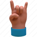 win, gesture, hand, rock 