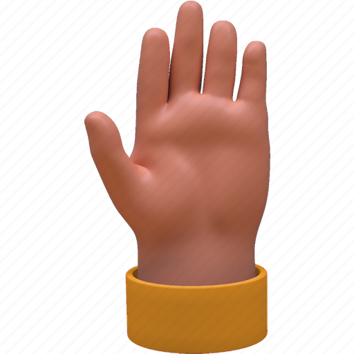 Gesture, hand, stop, hello, open 3D illustration - Download on Iconfinder