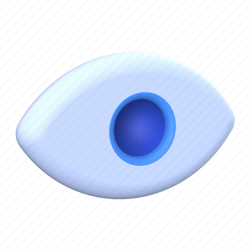 Eye, open, visible, unhide, view, vision 3d-illustration - Download on Iconfinder