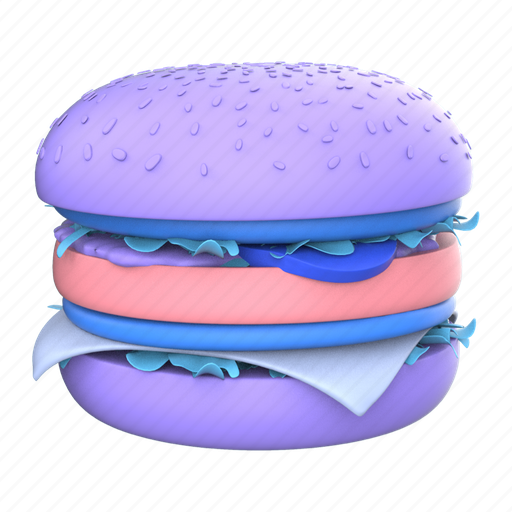 Hamburger, burger, fast food, cheeseburger, junk food 3D illustration - Download on Iconfinder