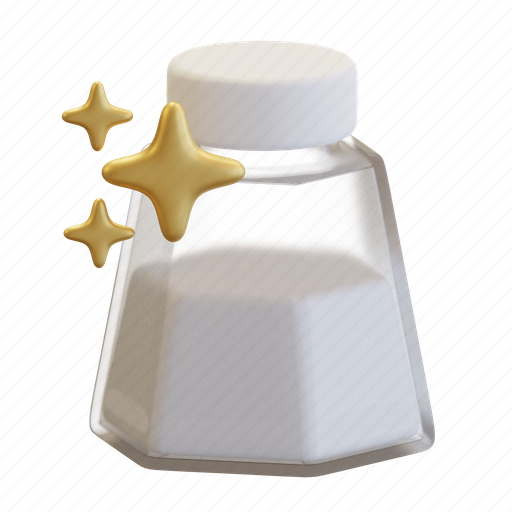 Salt, shaker, restaurant, seasoning, spice, bottle, food 3D illustration - Download on Iconfinder
