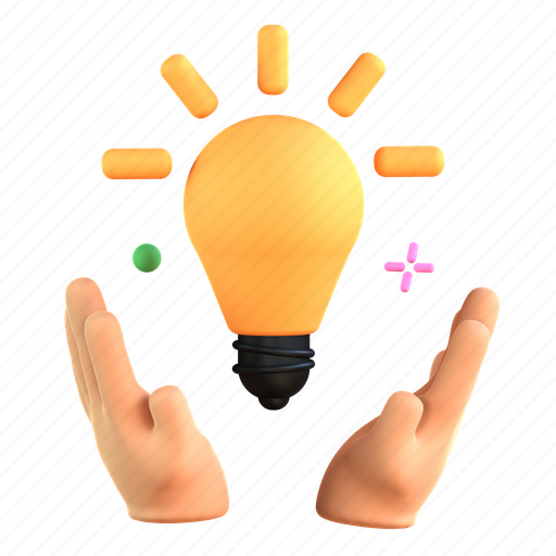 Idea, creative, bulb, lamp 3D illustration - Download on Iconfinder