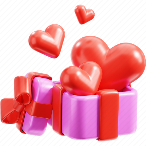 Present, gift, box, surprise, love, romantic, giftbox 3D illustration - Download on Iconfinder