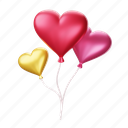 heart, balloons, valentines, romance