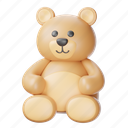 teddy, bear, gift, cute