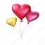heart, balloons, valentines, romance 