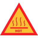 hot, attention, warning, sign