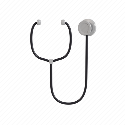 Stethoscope, doctor, medical, health, hospital 3D illustration - Download on Iconfinder