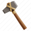 hammer, stone age, primitive, axe, weapon, hatchet 
