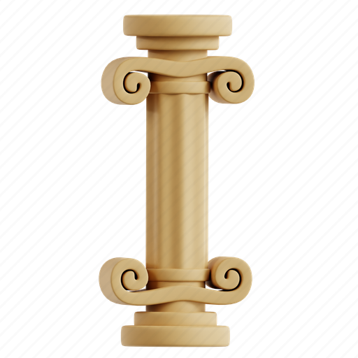 Column, roman, greek, ancient pillar, architecture 3D illustration - Download on Iconfinder