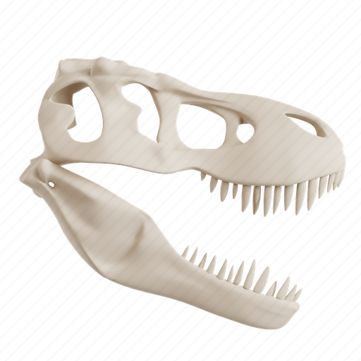 Dionosaur skull, jurassic, monster, prehistoric, paleontology 3D illustration - Download on Iconfinder