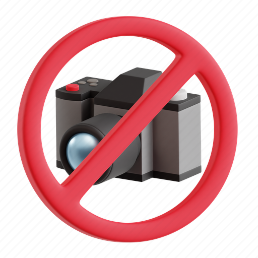 No camera, no picture, no picture taking, not allowed, museum 3D illustration - Download on Iconfinder