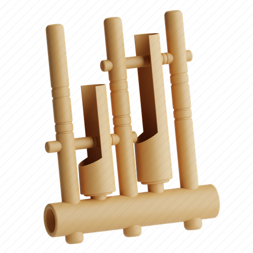Angklung, traditional music, instrument, bamboo, indonesia 3D illustration - Download on Iconfinder