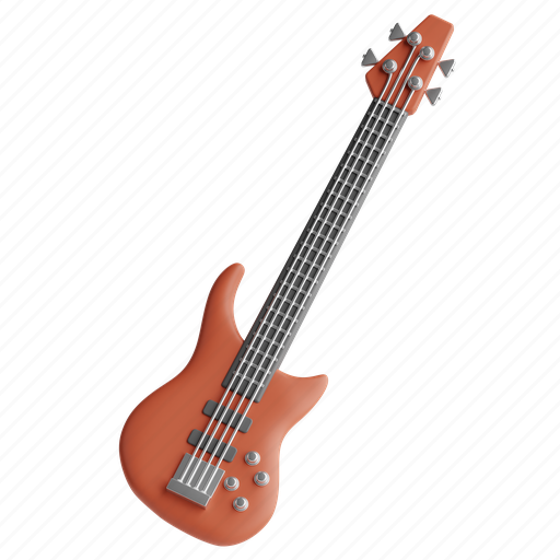 Bass, guitar, instrument, music, strings 3D illustration - Download on Iconfinder