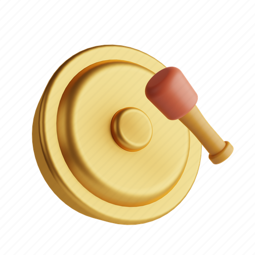 Gong, percussion, instrument, ceremonial, resonance 3D illustration - Download on Iconfinder