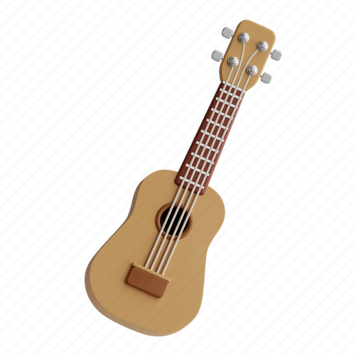 Ukulele, guitar, instrument, strings, hawaiian music 3D illustration - Download on Iconfinder