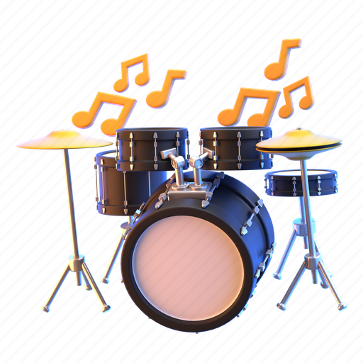 Drum, set 3D illustration - Download on Iconfinder