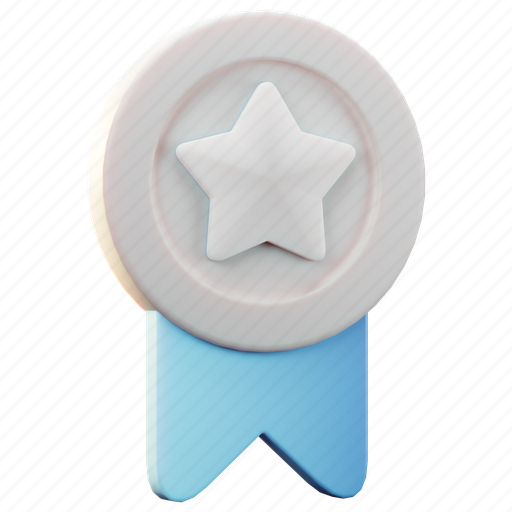 Medal, metal, sign, award, success, achievement, winner 3D illustration - Download on Iconfinder