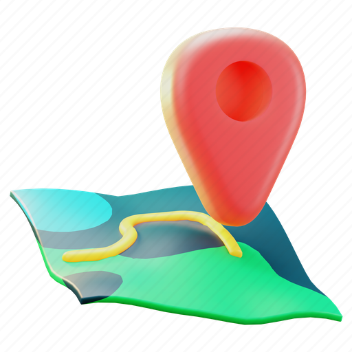 Map, location, marker, pointer, navigation, pin, travel 3D illustration - Download on Iconfinder