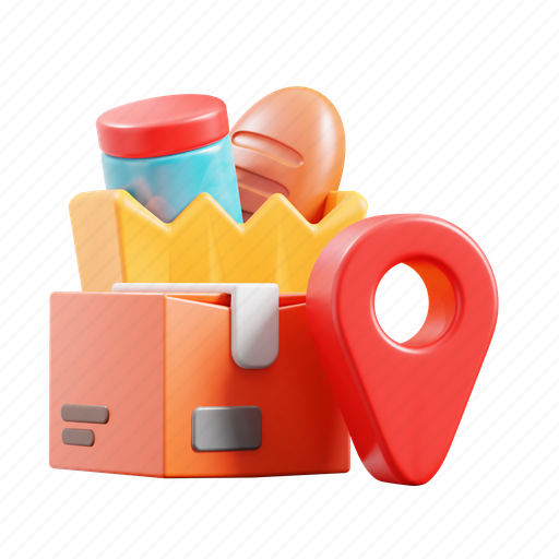 Tracking, delivery, package, parcel, shopping, location, logistic 3D illustration - Download on Iconfinder