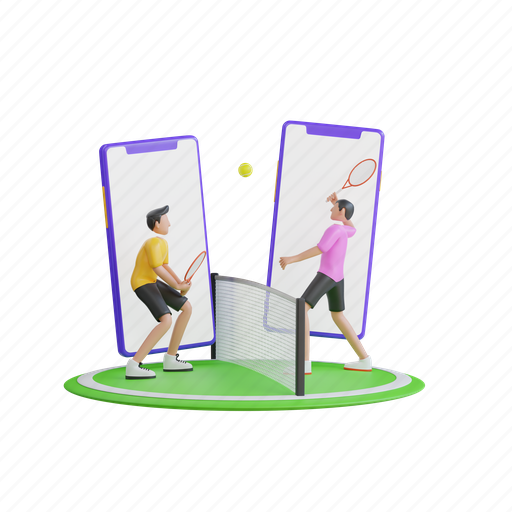 Tennis, ball, play, sport, competition, match, racket 3D illustration - Download on Iconfinder