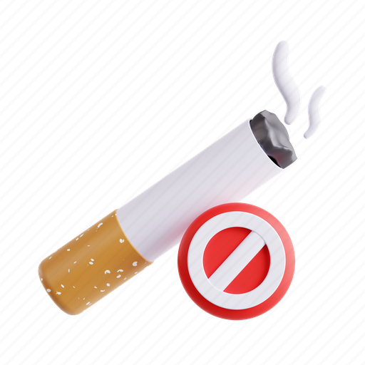 No smoking, quitting, health, smoke-free, clean lungs, lung health 3D illustration - Download on Iconfinder