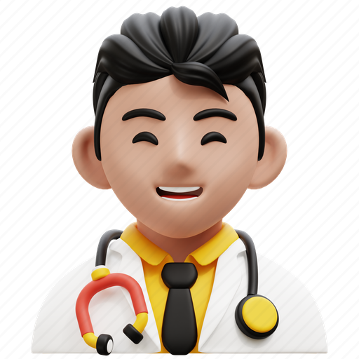 Doctor, man, male doctor, healthcare, medical, hospital, stethoscope 3D illustration - Download on Iconfinder