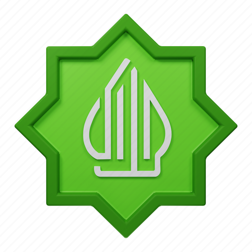 Halal, bagde, islamic, muslim, pray, religion, islam 3D illustration - Download on Iconfinder