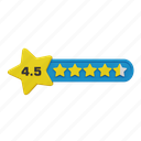four, point, five, star, rating, label 