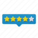 four, rating, chat, label 