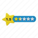 one, point, five, star, rating, label 