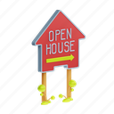 open, house, estate, property
