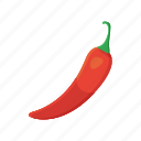 3d, chilli, flat, illustration, realistic, red, vector