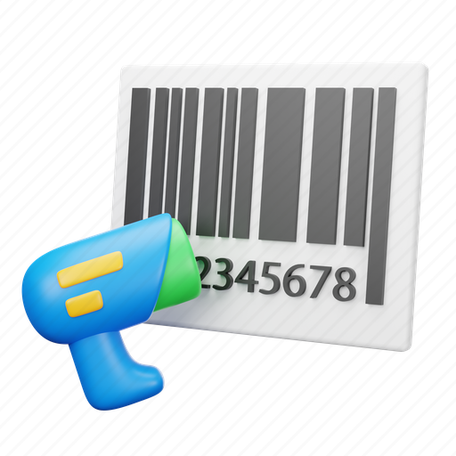 Barcode, scan, price, tag 3D illustration - Download on Iconfinder