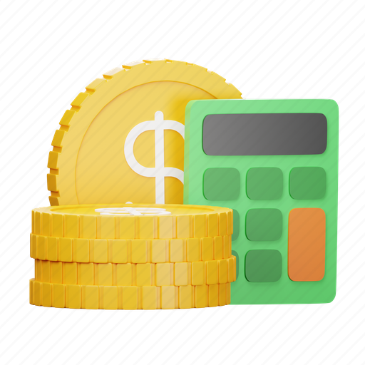 Budget, cost, savings, calculator 3D illustration - Download on Iconfinder