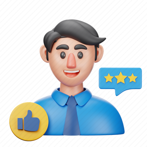 Customer, satisfaction, review, feedback 3D illustration - Download on Iconfinder