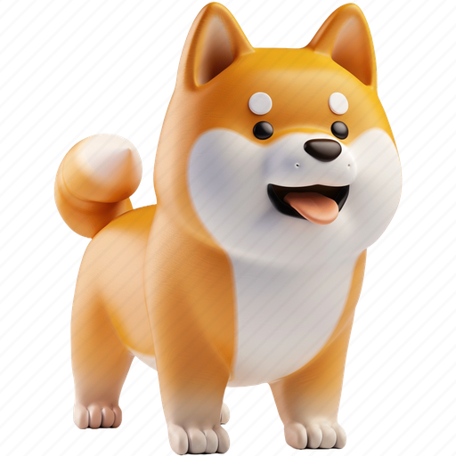 Shiva, dog, character, pet, animation 3D illustration - Download on Iconfinder