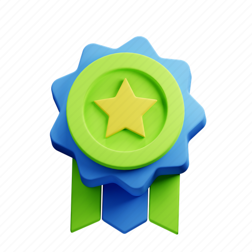 Favorite, badge, award, star 3D illustration - Download on Iconfinder