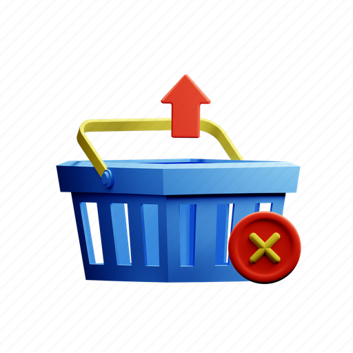 Remove, from, cart, blend 3D illustration - Download on Iconfinder