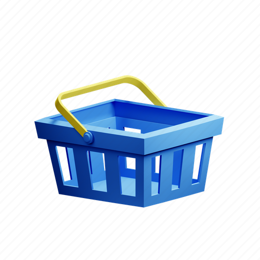 Shopping, basket, cart, online 3D illustration - Download on Iconfinder