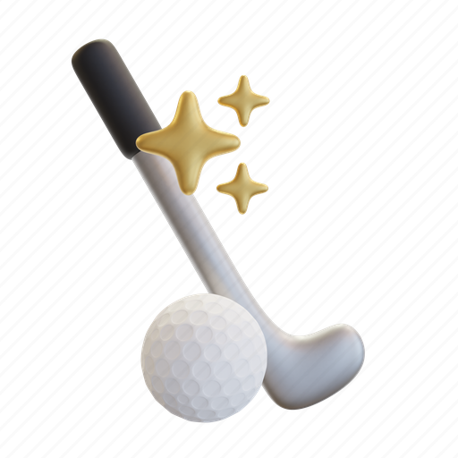 Golf, sports, play, flag, golf course, ball, game 3D illustration - Download on Iconfinder