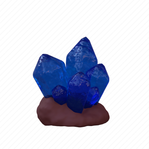 Crystal, blue, gem, jewel, stone, emerald, game icon 3D illustration - Download on Iconfinder